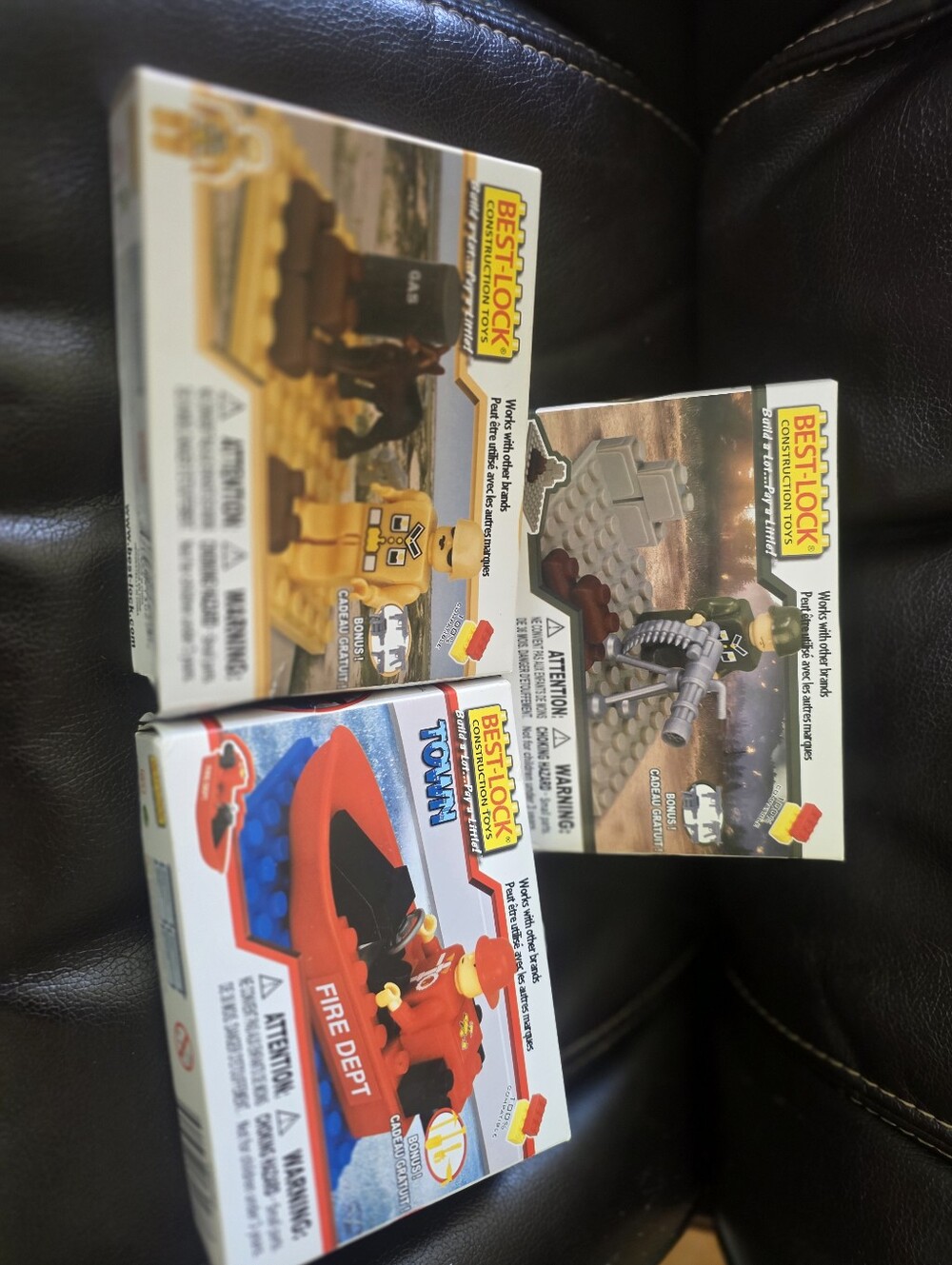 Rare Best Lock Construction Toys - Set Of 3- New!